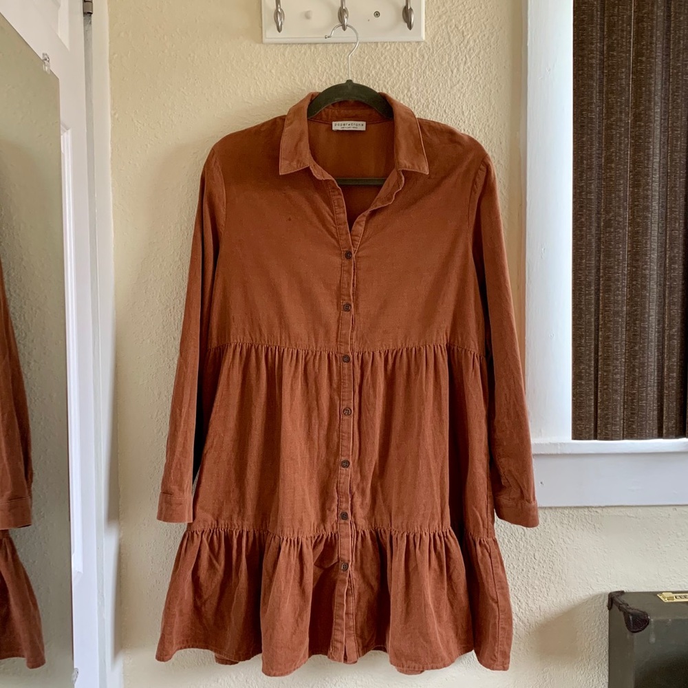 Corduroy Babydoll Dress - Size M